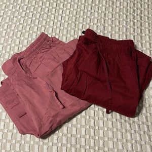 2 pack pants pink and maroon.